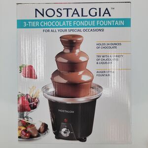 Nostalgia 3 Tier Chocolate Fondue Fountain